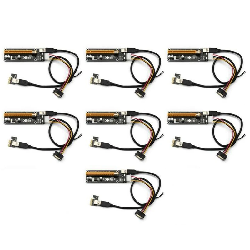 

10 шт., Райзер-карта Pci-E, 1X до 16X 60 см, USB 3,0