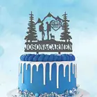 Пользовательская Дата имени пары альпинизма пеший Туризм горы торт Топпер для улицы Свадьба вечеринка торт украшение Топпер