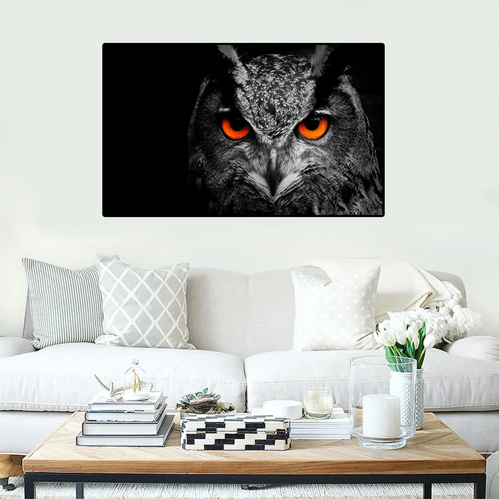 

Modern Fashion Canvas Painting Animal Wall Art Owl bird Posters and Prints Wall Pictures for Living Room Scandinavian Decoration