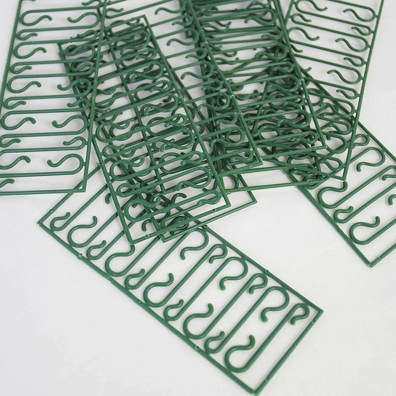 

100pcs Green Christmas Ornaments Hooks Christmas Tree Hanging Decoration Doll Pendants Hooks New Year Xmas Party Supplies