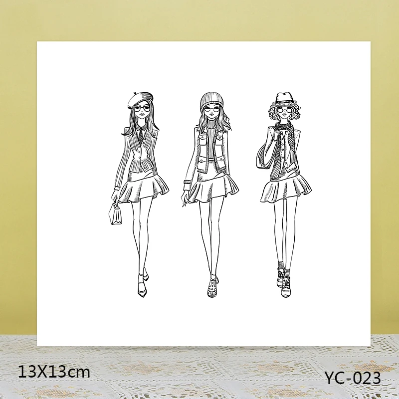 Женские прозрачные штампы AZSG для скрапбукинга сделай сам изготовления открыток