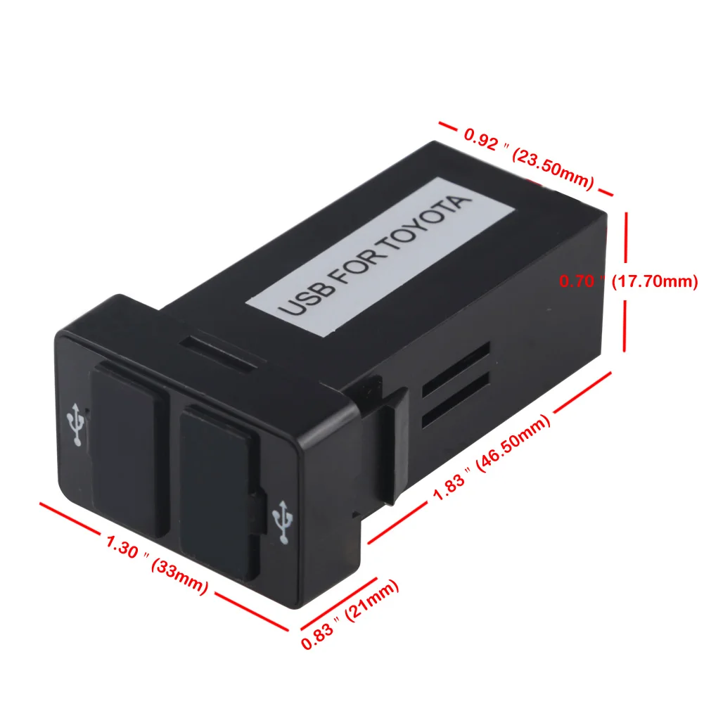 Автомобильное зарядное устройство с двумя Usb-портами 2 гнезда Usb 1 А Стайлинг