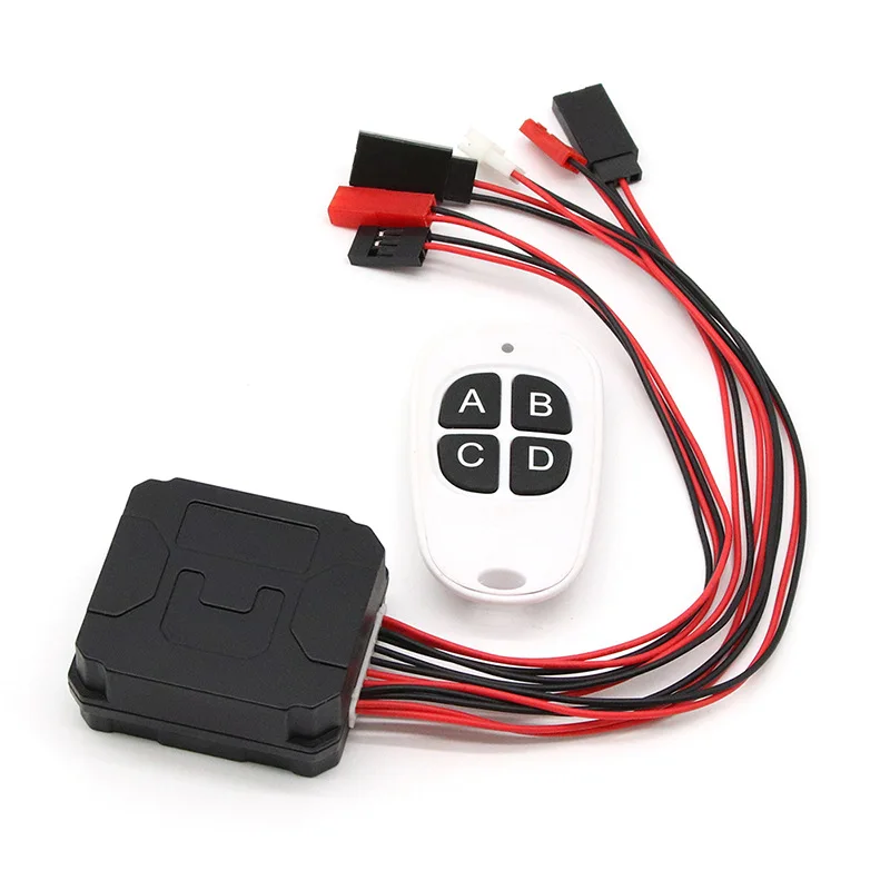 

4 Ways CH4 Winch Control Wireless Remote Controller Receiver for 1/10 RC Crawler Axial SCX10 90046 Traxxas TRX4 Redcat