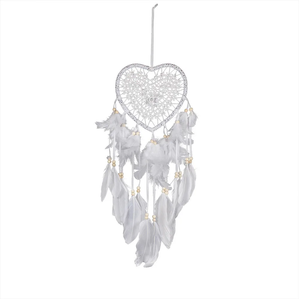 

Handmade Lace Dream Catcher Feather Bead Hanging Decoration Ornament Gift