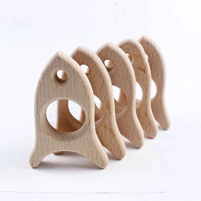 Прорезыватель для зубов детей 10 шт./лот из Букового дерева в форме животного