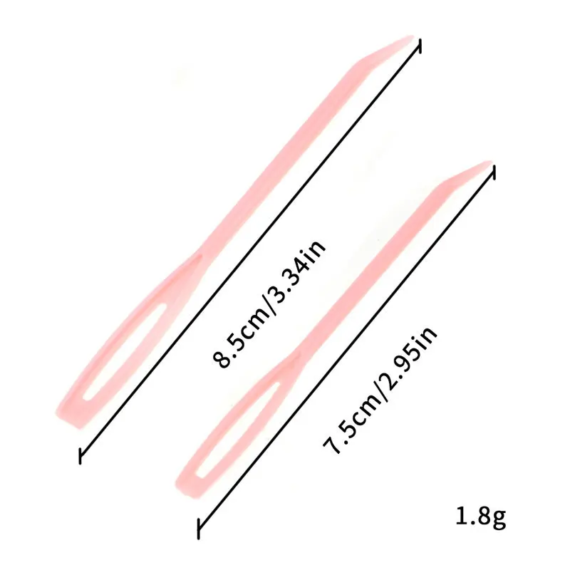 2 шт./лот изогнутые иглы для шитья набор вязальных спиц с большими глазами пряжи