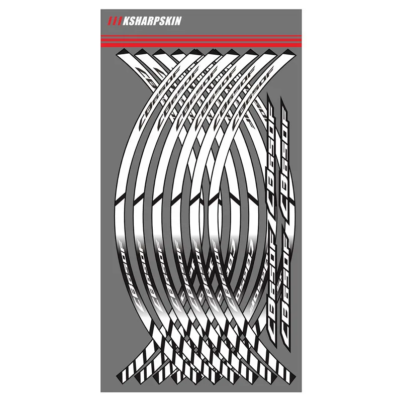 

12 Strips Motorcycle Wheel Sticker Reflective Rim Stripe outer Rim Accessory Stickers For HONDA CB650F cb 650f