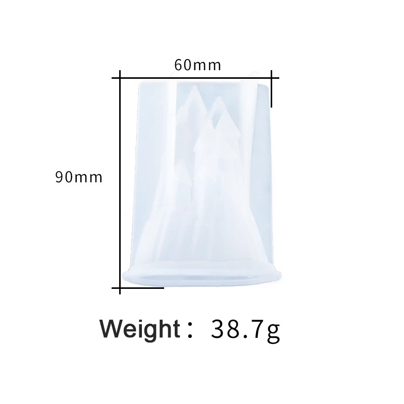 

1PCS DIY Crystal Epoxy 3D Three-Dimensional Castle Silicone Mold High Mirror Castle Manual Decorations