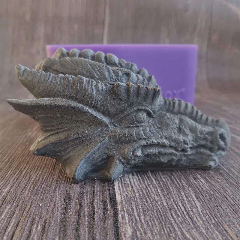 PRZY 3D форма головы дракона силиконовая для свечей украшения торта глина голова