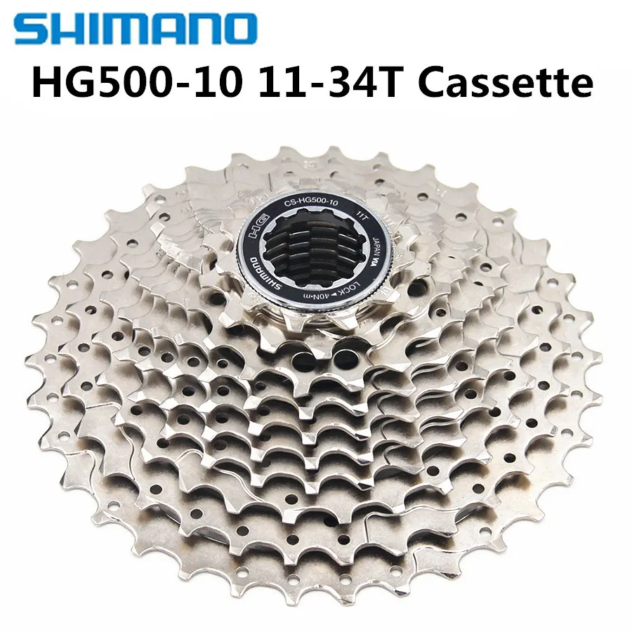HG500-10 11-34T SHIMANO DEORE M6000 CS HG500-10 горный велосипедный маховик MTB HG500 10 кассеты звездочки 11-42 т 11-36T 11-34T 10 Скорость HG50-10 - Цвет: HG500-10 11-34T