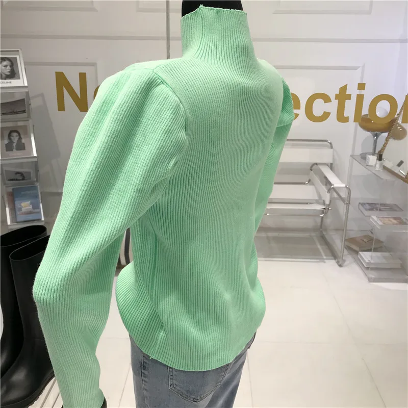 

Temperament hollow out single breasted bottoming sweater Women's Spring 2021 New sweet versatile and thin knitted cardigan top