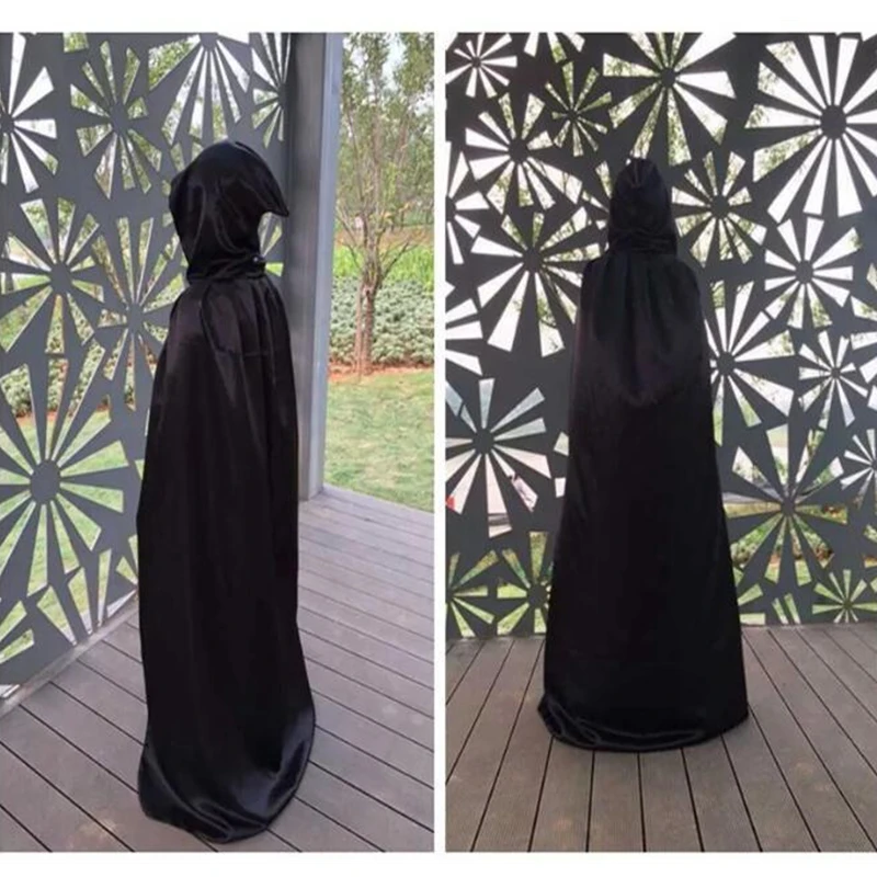 Чумного доктора костюмы для мужчин маска косплея монаха стимпанк халат черный