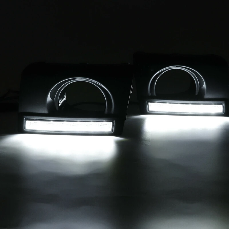 1 Pair Car Daytime Running Light DRL LED Daylight Fog Lamp Cover For Hyundai Tucson 2005-2009 | Автомобили и мотоциклы