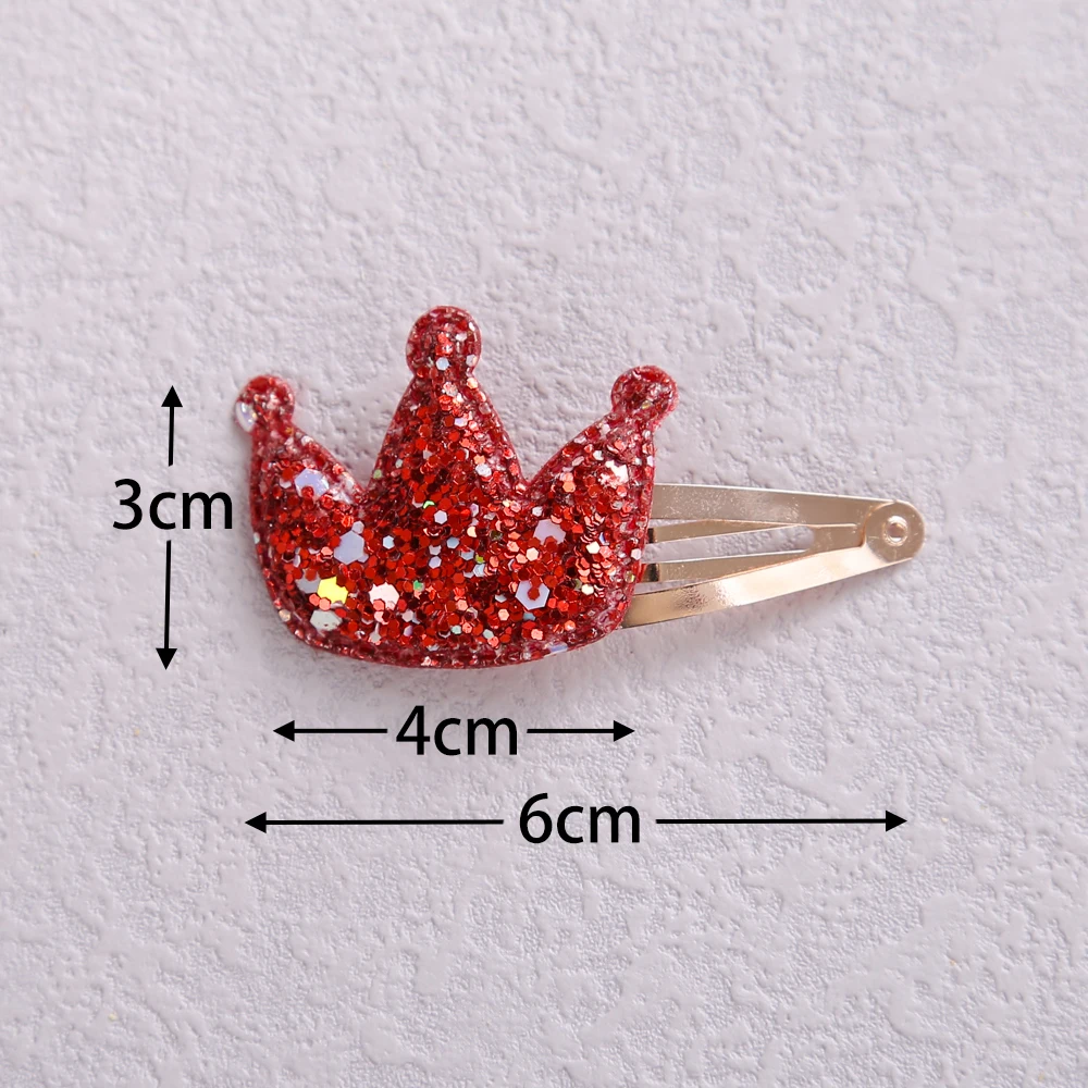 Pinzas brillantes de corona para el cabello para ni&ntilde;a, horquillas bonitas, gorros para beb&eacute;, accesorios para el cabello de dibujos animados, 1 Uds.-2