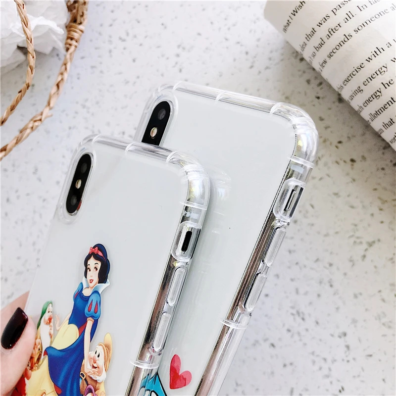 Cartoon Daisy Donald Duck Phone Case for iphone xs xr max Couple Cover Princess Dwarfs Soft Clear Coque 10 6s 7 8Plus |