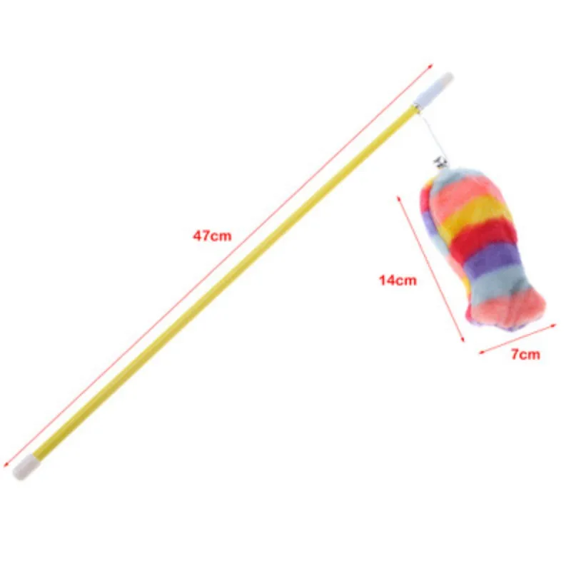 

1Pc Cat Interactive Toy Stick Feather Wand Toys Cat Teaser Toy Supplies Cats Wands Teaser Stick Toys A A