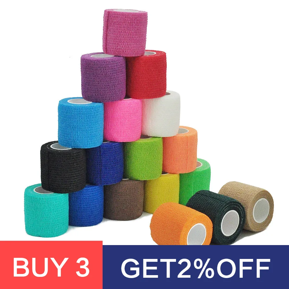 Цветная Спортивная самоклеящаяся эластичная бандажная лента 4 8 М эластопласт