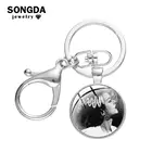 SONGDA науки Художественная литература Невеста брелок Frankenstein Винтаж старые фото Стекло купол с застёжкой 