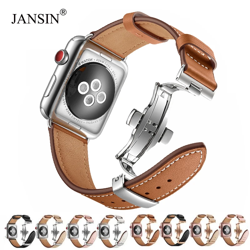 Итальянская Петля из натуральной кожи для Apple Watch 38 мм 42 40/44 iWatch Series 6 SE 5 4 3 2 Браслет