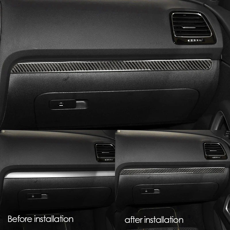 

For-Scirocco R Accessories 2009-2016 Carbon Fiber Interior Car Dashboard Decoration Strip