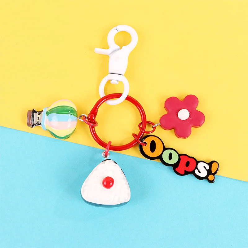 Новинка брелок для ключей ювелирные изделия милый суши цветок любовь сердце