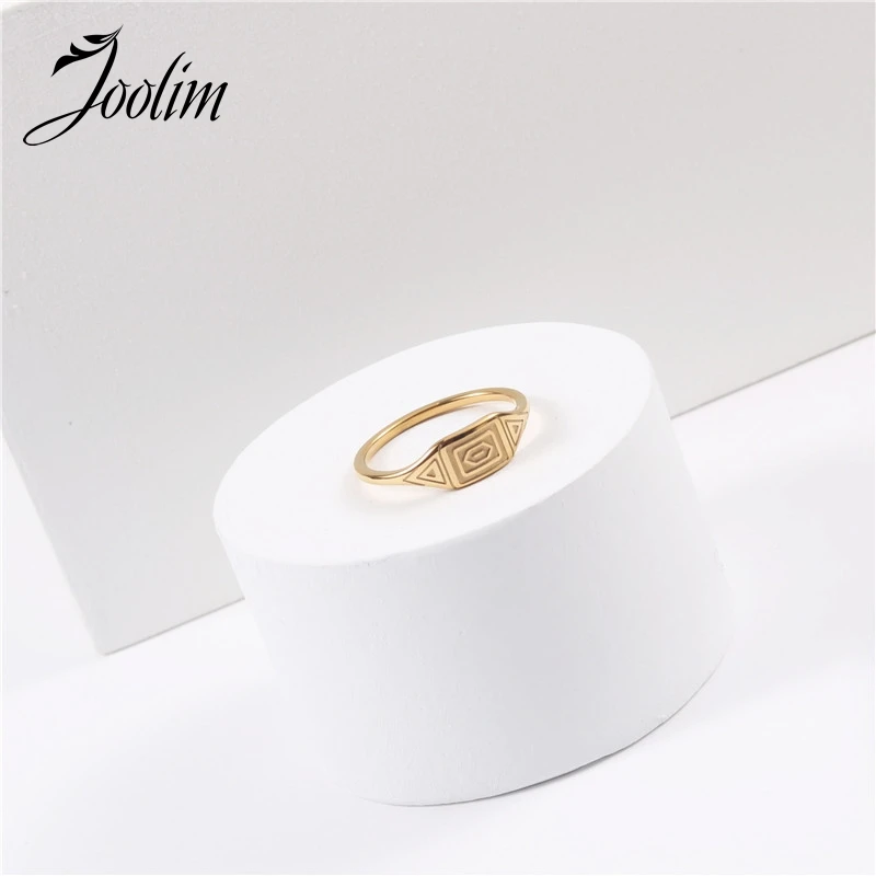 

Joolim High End PVD Fashion Symple Irregular Paper Folding Rings for Women Stainless Steel Jewelry Wholesale