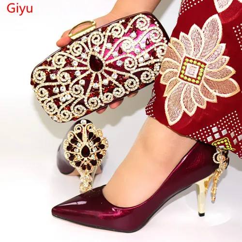 Doershow комплект из обуви и сумки африканские наборы 2019 зеленый цвет итальянские