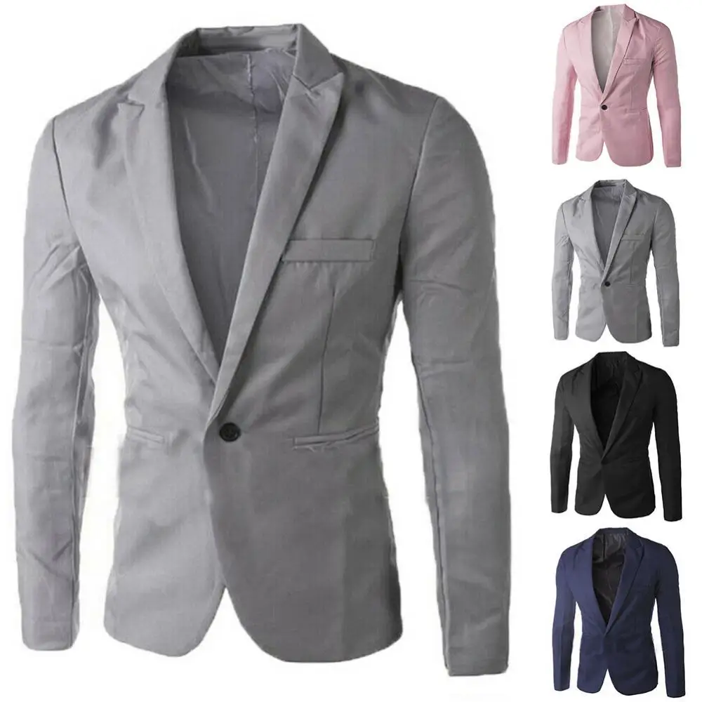 

Slim Fit Suit Coat Men's Fashion Spring Autumn British's Style Business Casual Suit Jacket Plus Size M-3XL Blazer terno