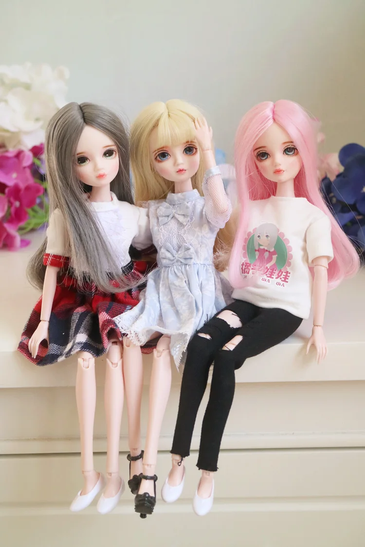 

Free Shipping 2018 New Arrival 1/6 BJD Doll BJD/SD Fashion LOVELY Doll Include Eyes For Baby Girl make up by hand