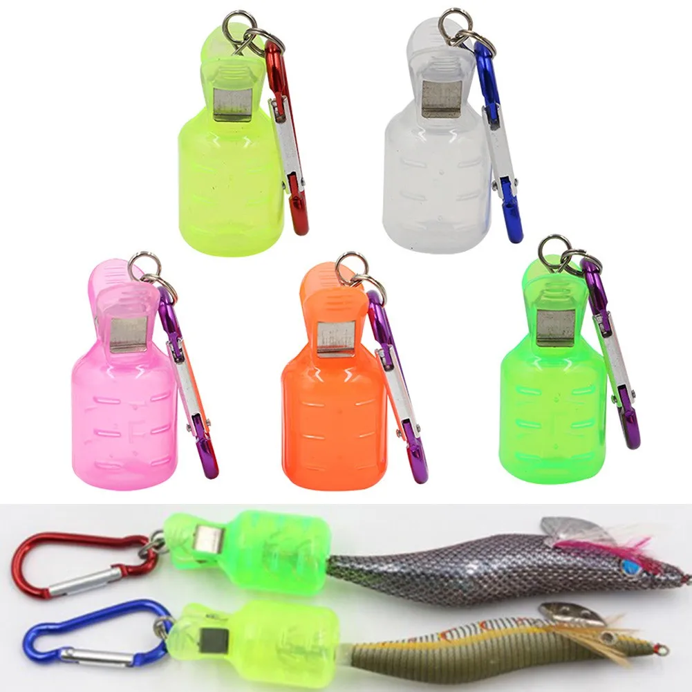 5pcs Jig Hook Covers Protector With Carabiner For Egi Fishing Lure & Wood Shrimp Treble Jig Squid Hook Covers Hat Fishing Tools
