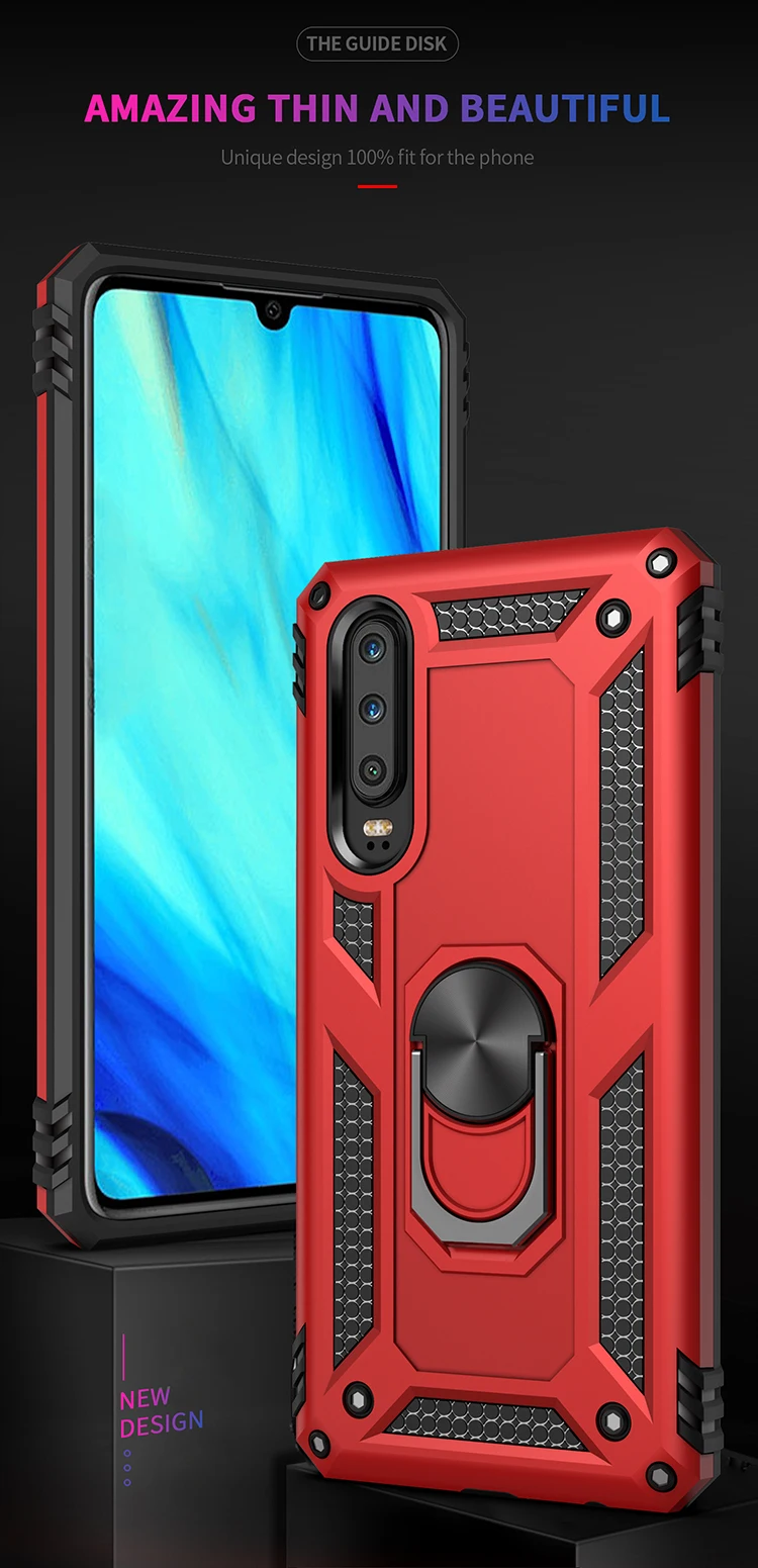 Противоударный чехол KEYSION Armor для huawei P30 mate 20 Pro P20 Lite, чехол-подставка для автомобильного кольца, чехол для mate 20 X Nova5 Pro P30 Lite
