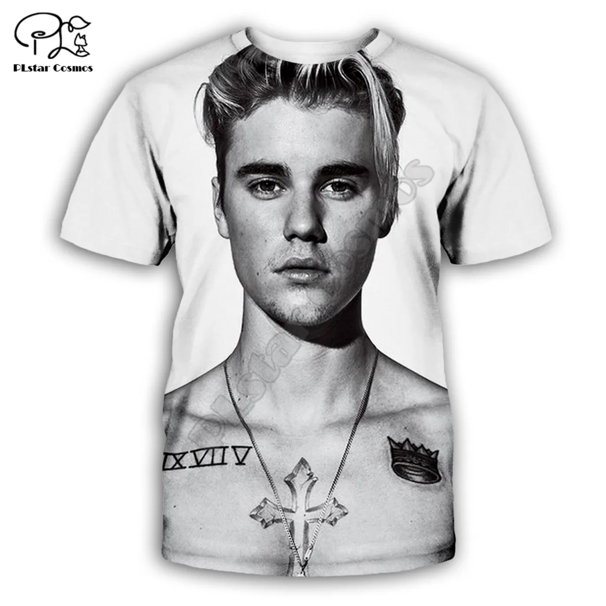 PLstar Cosmos Justin Bieber 3D Printed Men for women t shirt Harajuku summer Short sleeve shirt Casual T-shirt top style-1