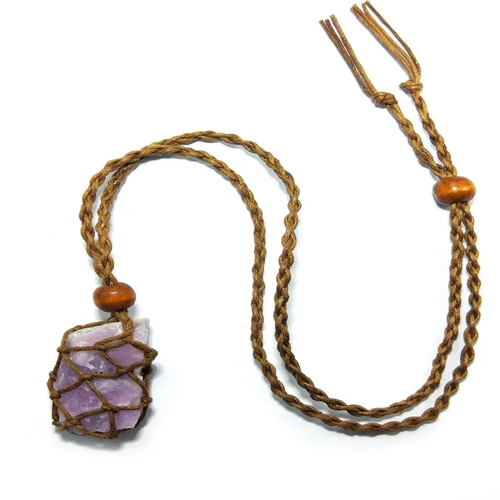 Кулон из натурального кунцита натуральные лечебные камни колье ручной работы