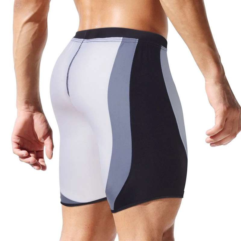 Мужские плавки Цветные Лоскутные эластичные шорты с завязками облегающая одежда