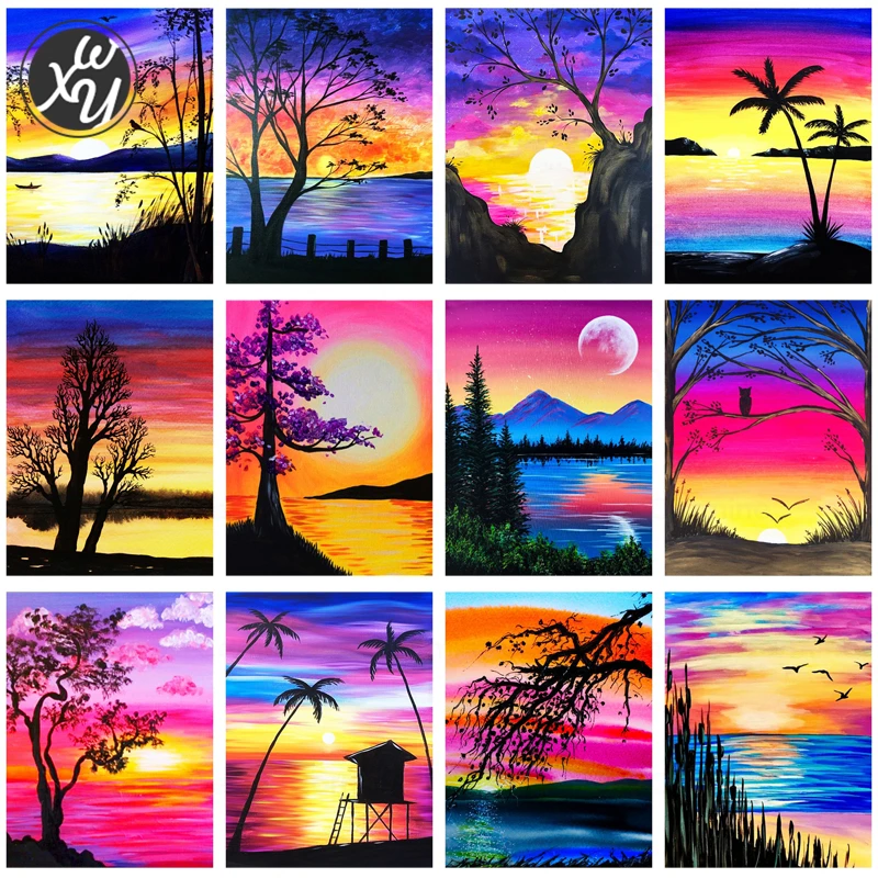 

Набор для алмазной вышивки 5D, С закатом