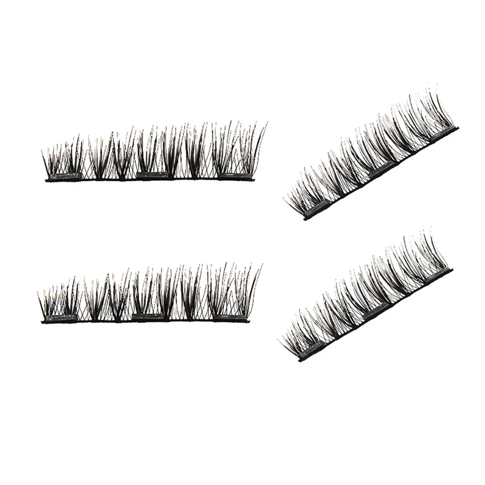 

4Pcs natural false eyelashes Ultra-thin 0.2mm Reusable fake lashes long makeup mink extension Magnetic Lashes eyelashes 9.18