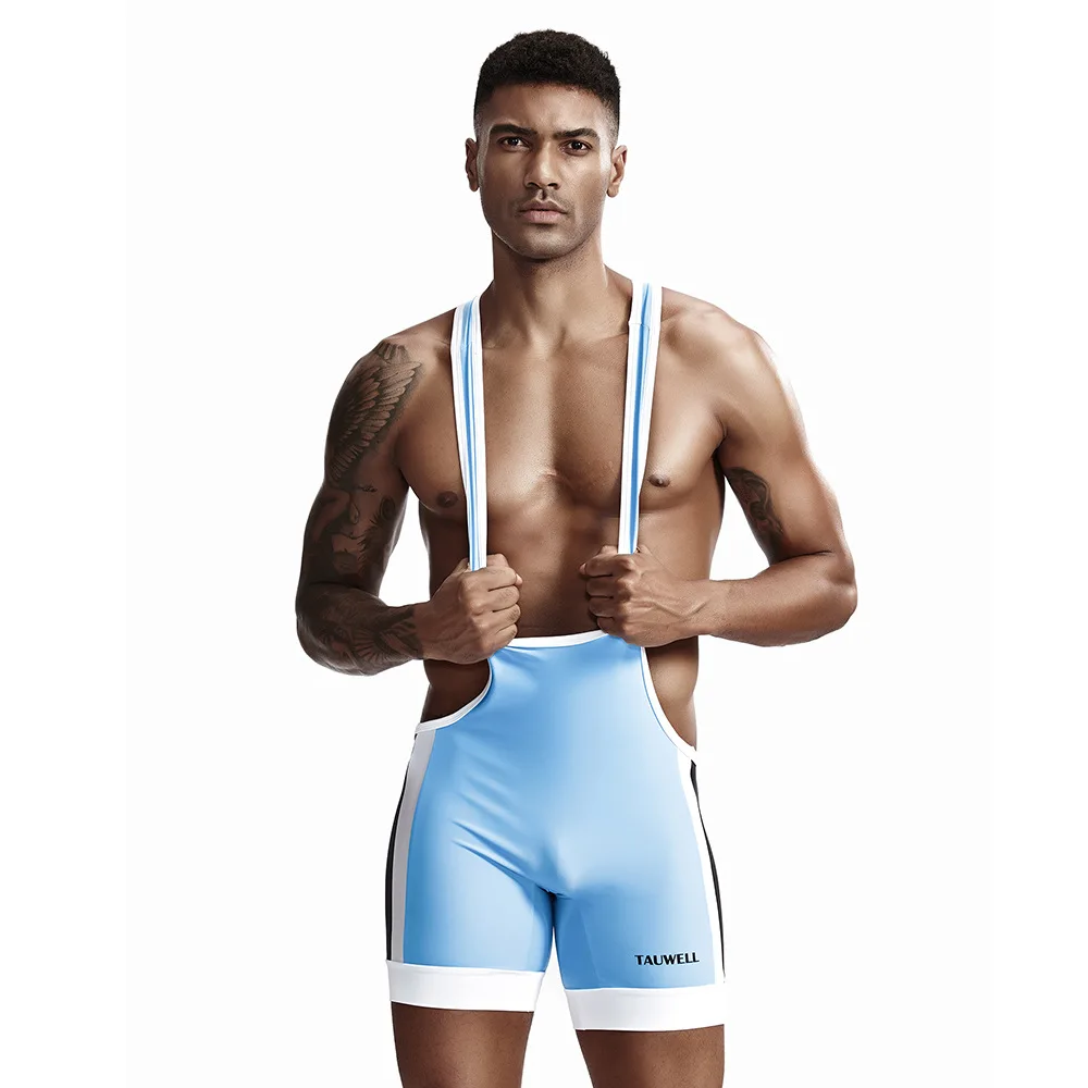 Tauwei Man Full Body Leotards Wrestling singlet Mens Body Building Swimsuit Gym Bodywear Man Tight Swimwear