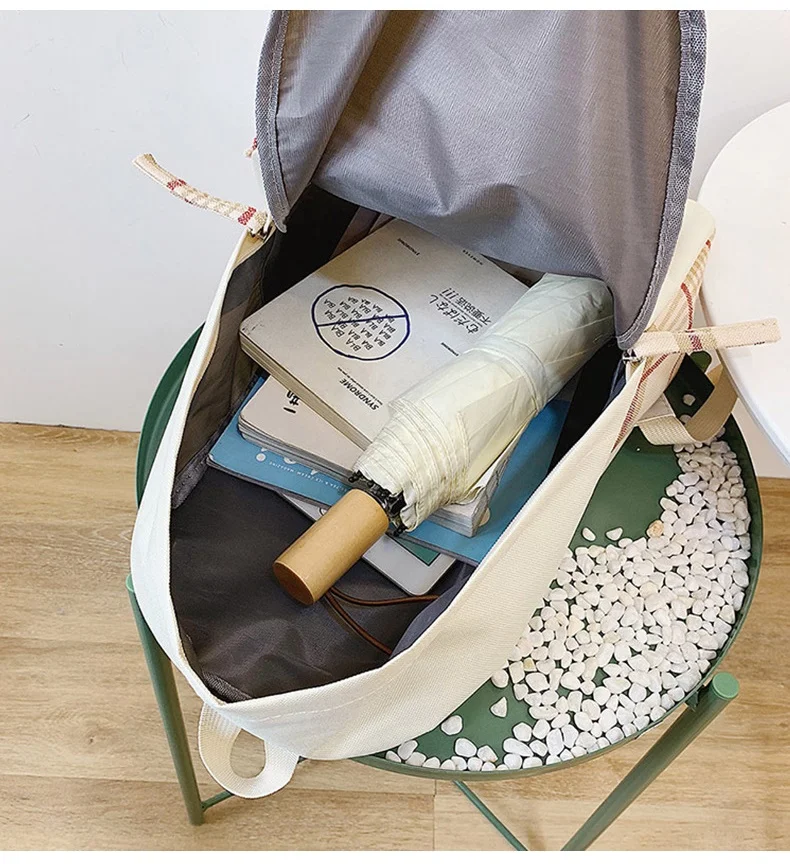 

Fashion Korean Women Backpack Plaid Ladies Shoulder Bags High Quality Preppy Style Casual Girl Travel Backbag School bookbag