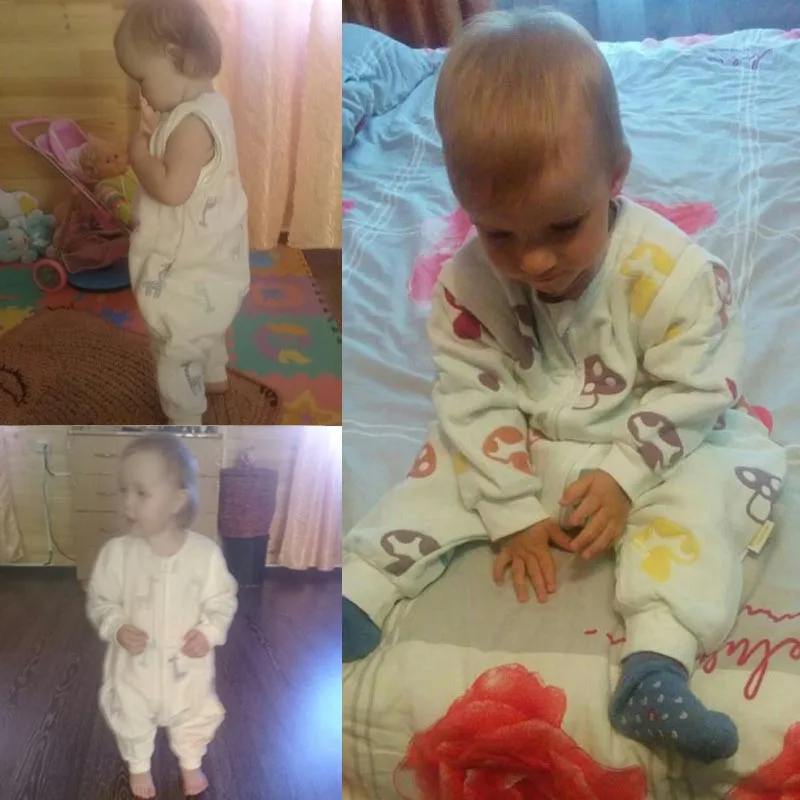 6-слойное хлопковое газовое платье для новорожденных спальный мешок весна-осень