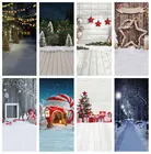 Фон Avezano для фотосъемки с изображением рождественской елки снеговика леса Блестящий светильник для детской портретной съемки декорация Фотофон