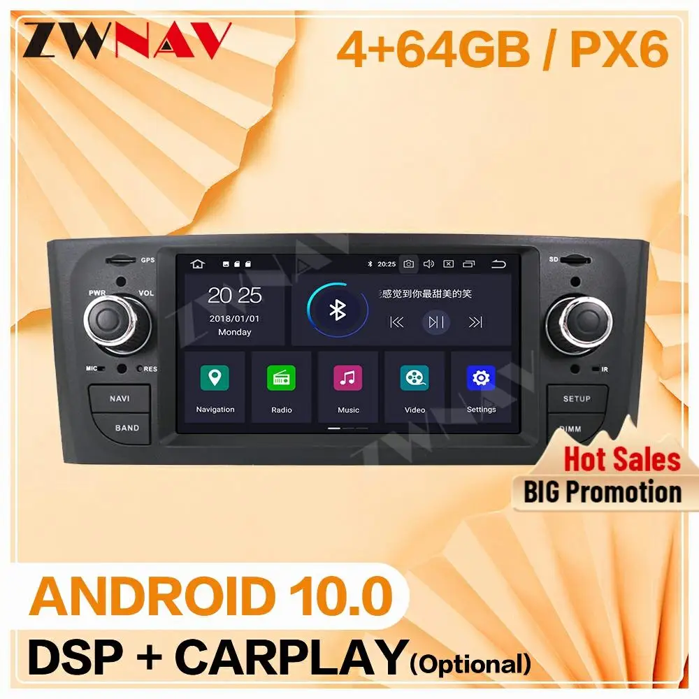 2 din для FIAT Punto Fiat Linea Android мультимедийный плеер экран Автомобильное видео аудио