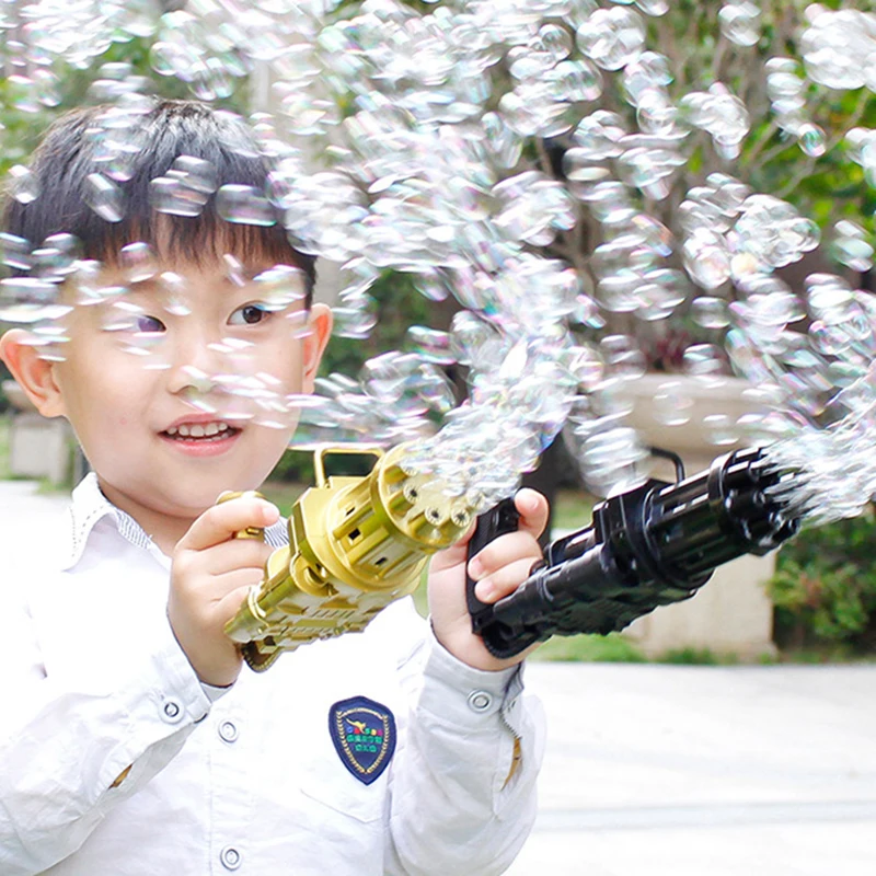 

Водяной пистолет, игрушки, детская летняя пулемет для пузырей, электрический пистолет со звуком и светом, автоматический Мигающий Волшебны...