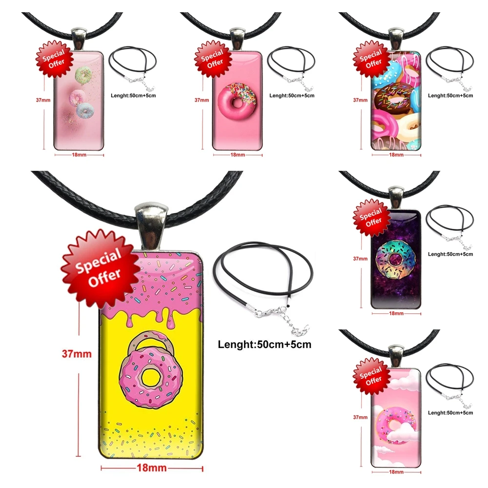 Дешево для девочек заявление Макси милый кулон в виде пончика с Сталь покрытием