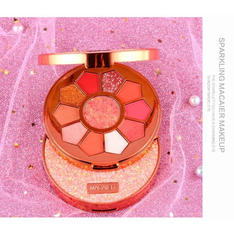 

Eyeshadow Makeup Pigments Waterproof 11 Colors Shimmer Glitter Eye shadow Make up Palette maquiagem