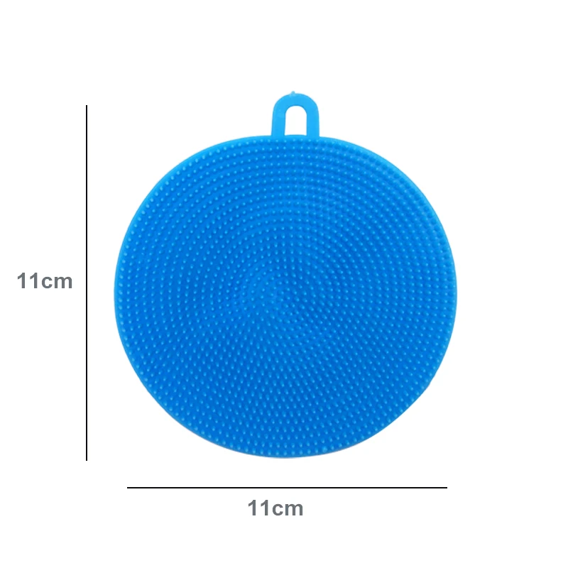 Силиконовые блюдо губка для мытья скребок Кухня очистки антибактериальное