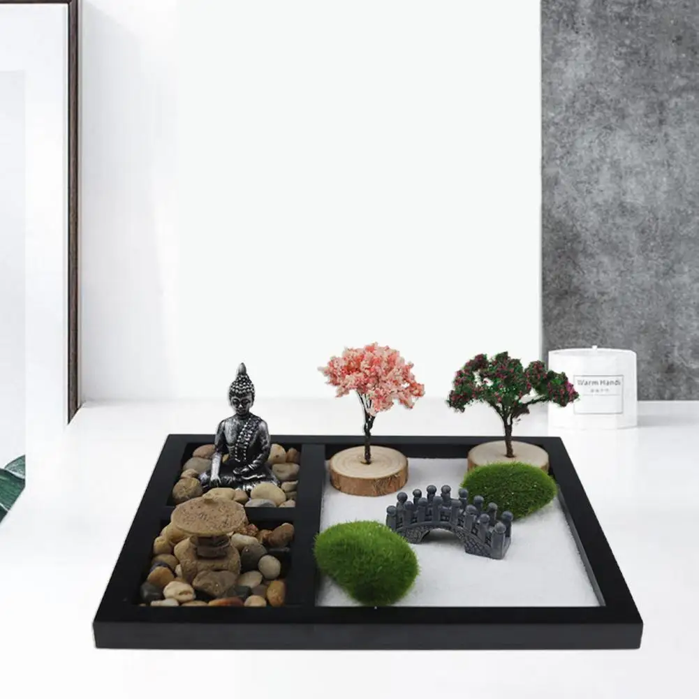 

Long Lasting Meditation Decor Home Table Decor Zen Garden Set for Home