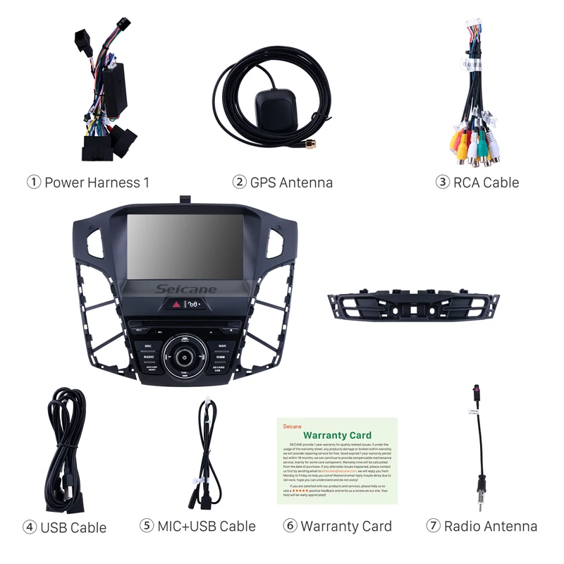 Автомагнитола Seicane 8 дюймов Android 10 0 4 Гб + 64 ГБ ядер GPS головное устройство