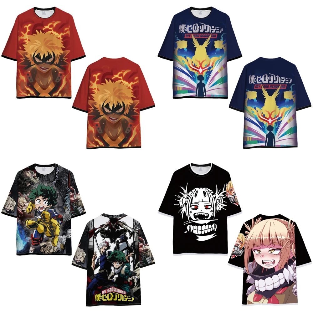 

Anime My Hero Academia T-Shirt 3D Print Teenager Loose student Cartoon O-Neck Tops Casual Short Sleeve Summer Unisex Tops