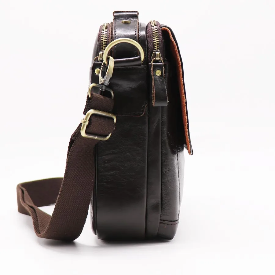 Мужская сумка через плечо из натуральной воловьей кожи с ручками| |