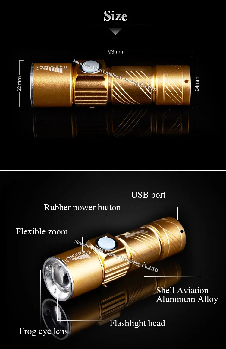 Мини USB зарядное устройство светодиодный фонарик 3 режима зум Тактический COB магнит встроенный аккумулятор открытый SOS/освещение кемпинг фонарь D4